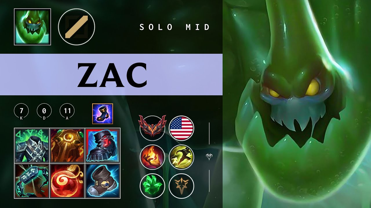 Zac Mid vs Galio - NA Grandmaster Patch 26.01