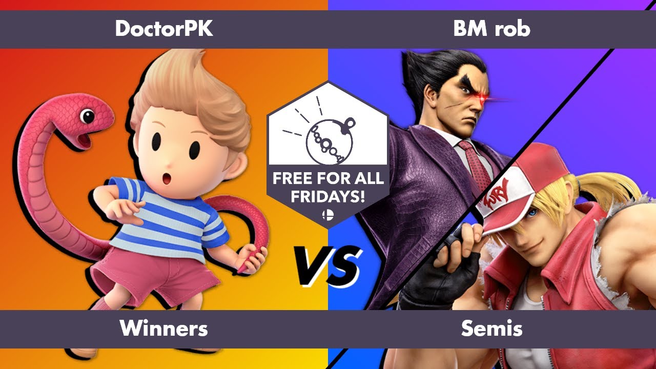 Free for All Fridays 77 Winners Semis: DoctorPK (Lucasr) vs BM rob (Kazuya, Terry)