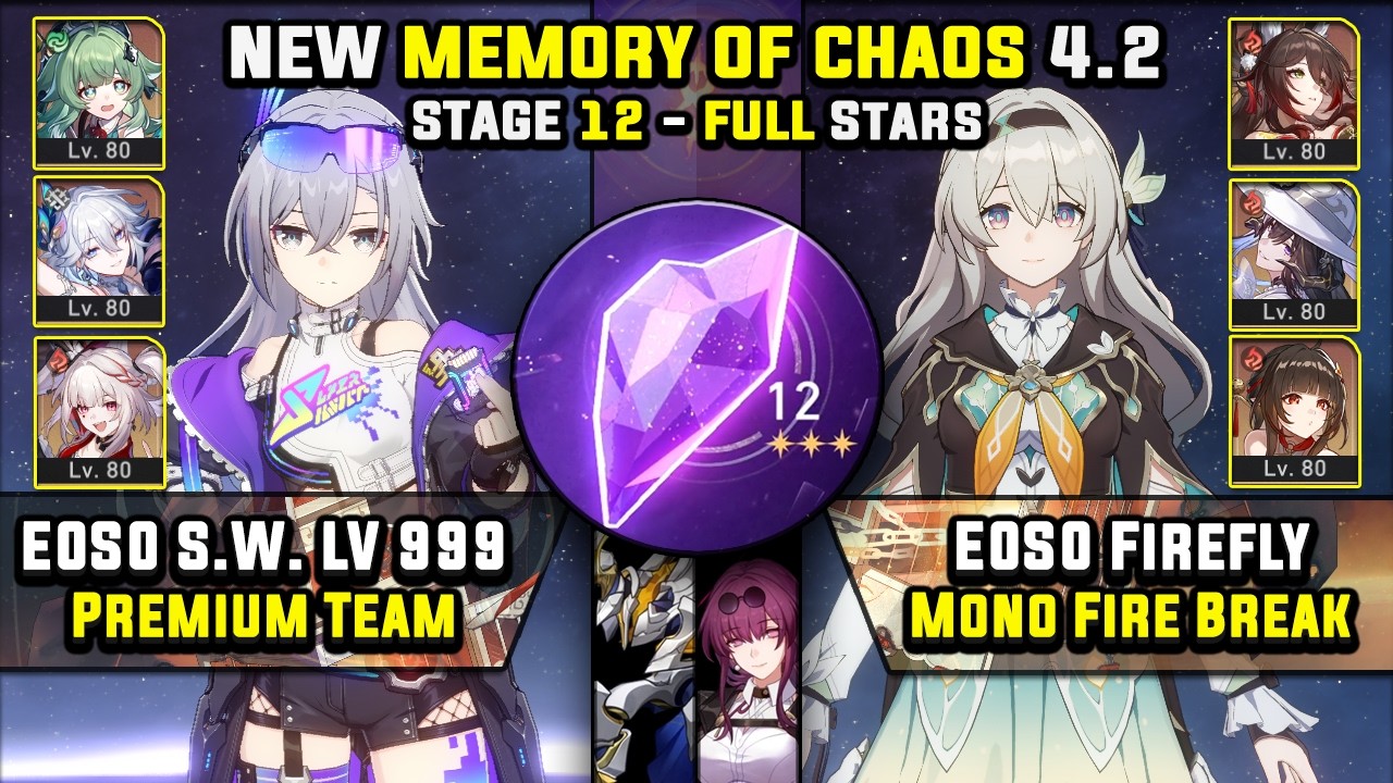 E0 Silver Wolf LV 999 Carry & E0 Firefly Carry (3 Stars) Memory Of Chaos 12 Honkai Star Rail 4.2