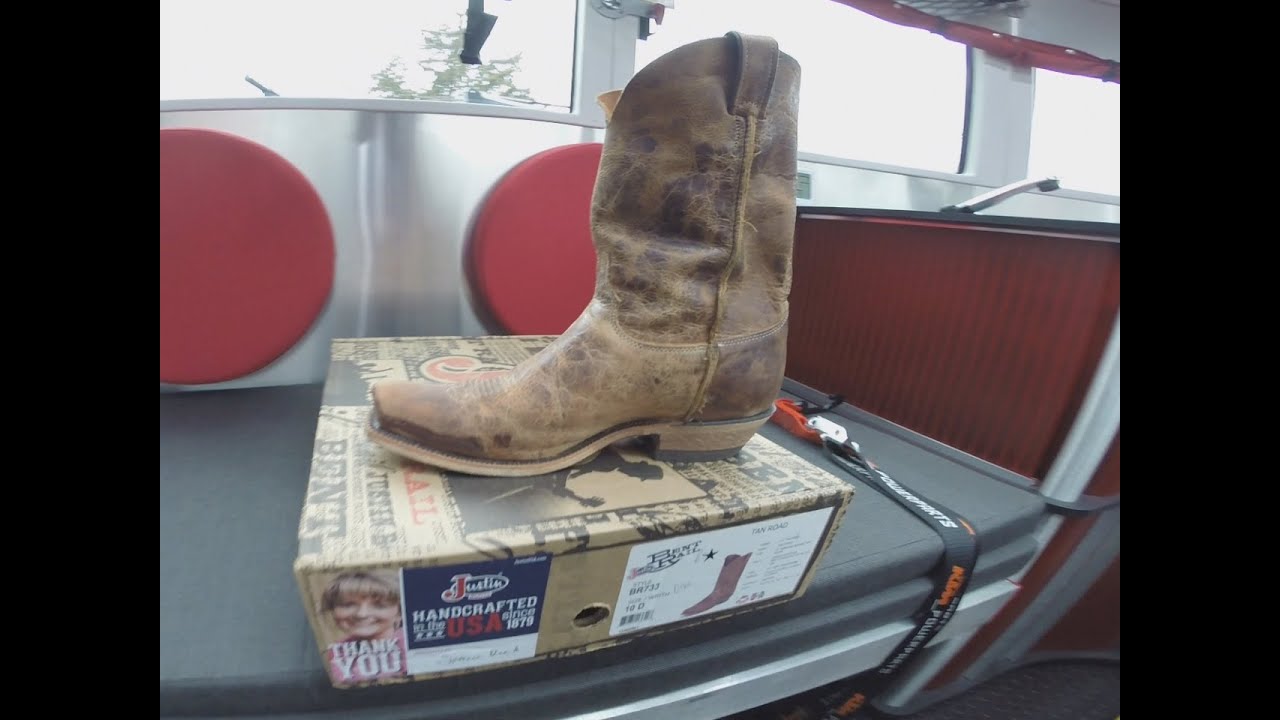 Justin Boots Bent Rail BR733 Tan Road Review of Cowboy Boot Footwear