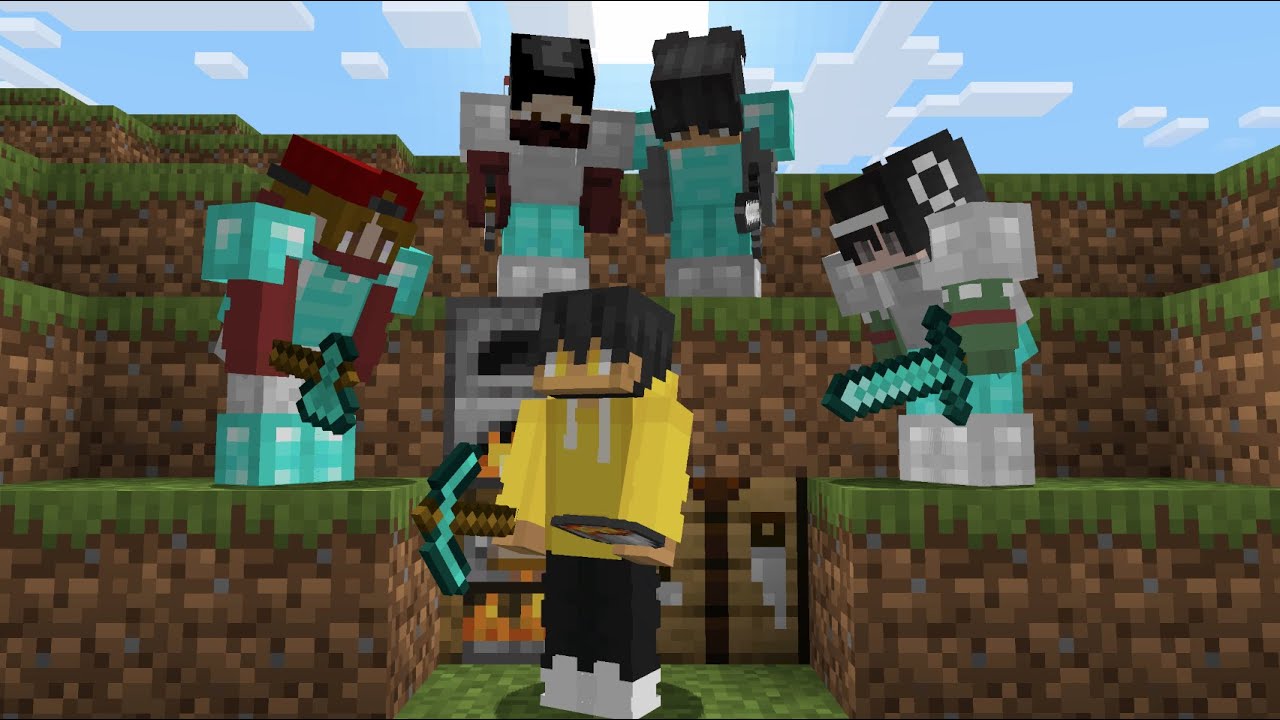 Minecraft Speedrunner VS 4 Hunters