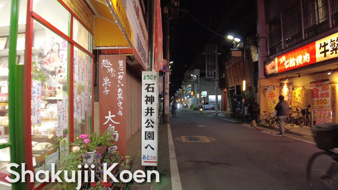 石神井公園駅周辺（東京都練馬区）を夜に散歩 Night walk around Shakujii-Koen Station (Nerima-ku, Tokyo)