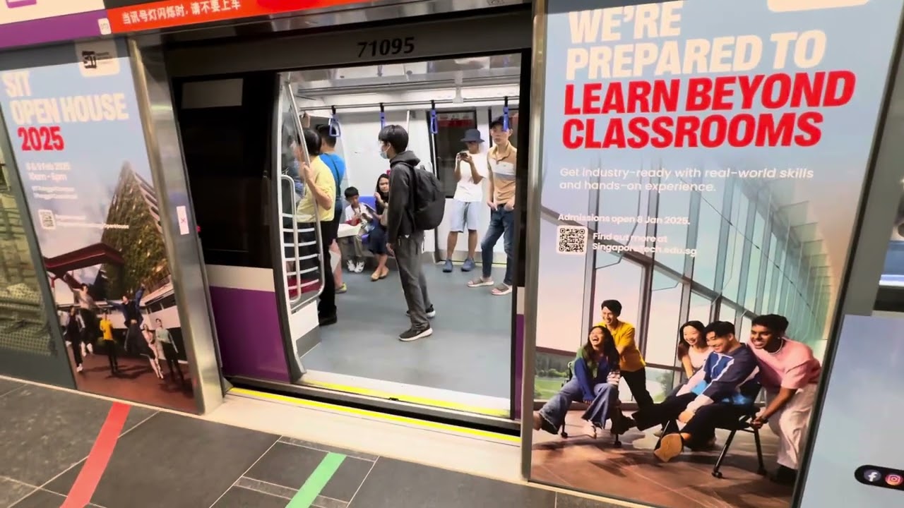 [Opening!] SBS Transit, Alstom Metropolis AM C851E 7095/7096 Departing NE18 Punggol Coast Platform B