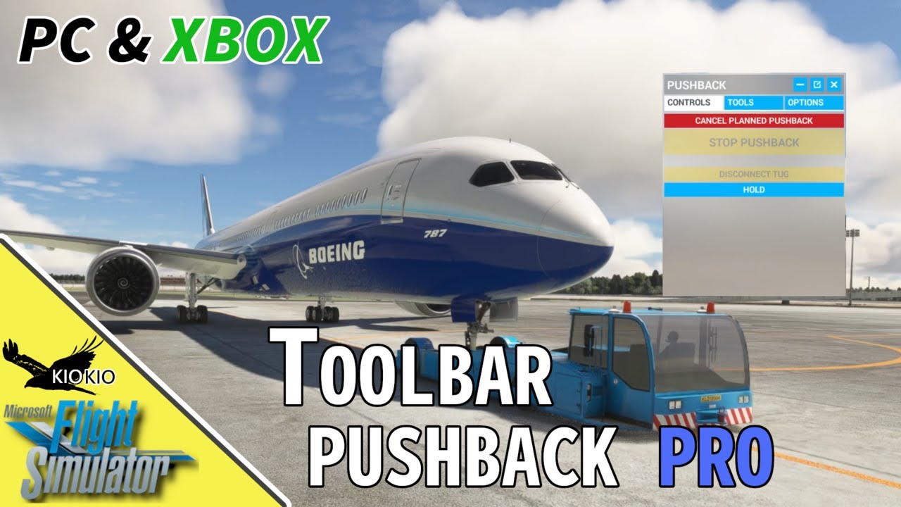Aerosoft Toolbar Pushback Pro 導入するとプッシュバックが楽に！【MSFS 2020 :共通】