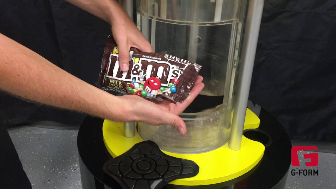 G-Form Bowling Ball Drop Demonstration with M&Ms