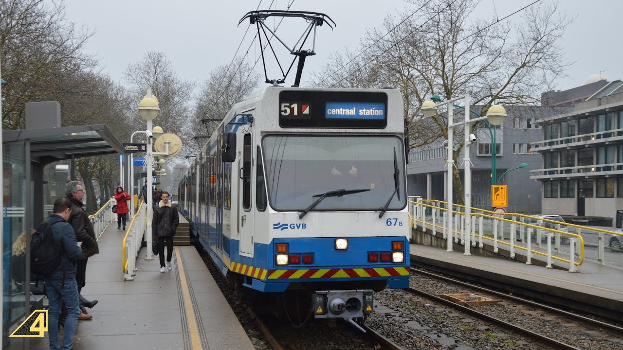 Vertrek GVB S1/S2 67 en 49 van De Boelelaan/VU