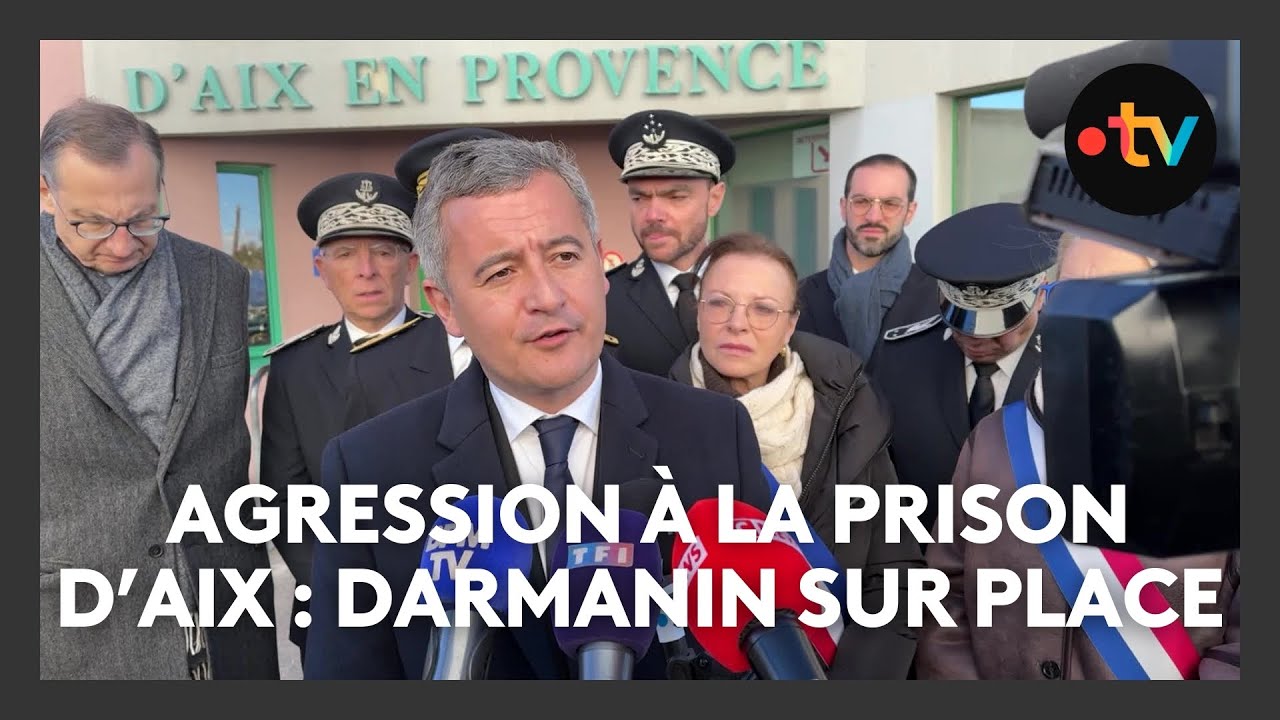 Agression &agrave; la prison d&rsquo;Aix-Luynes : G&eacute;rald Darmanin est venu d&eacute;corer les agents p&eacute;nitentiaires