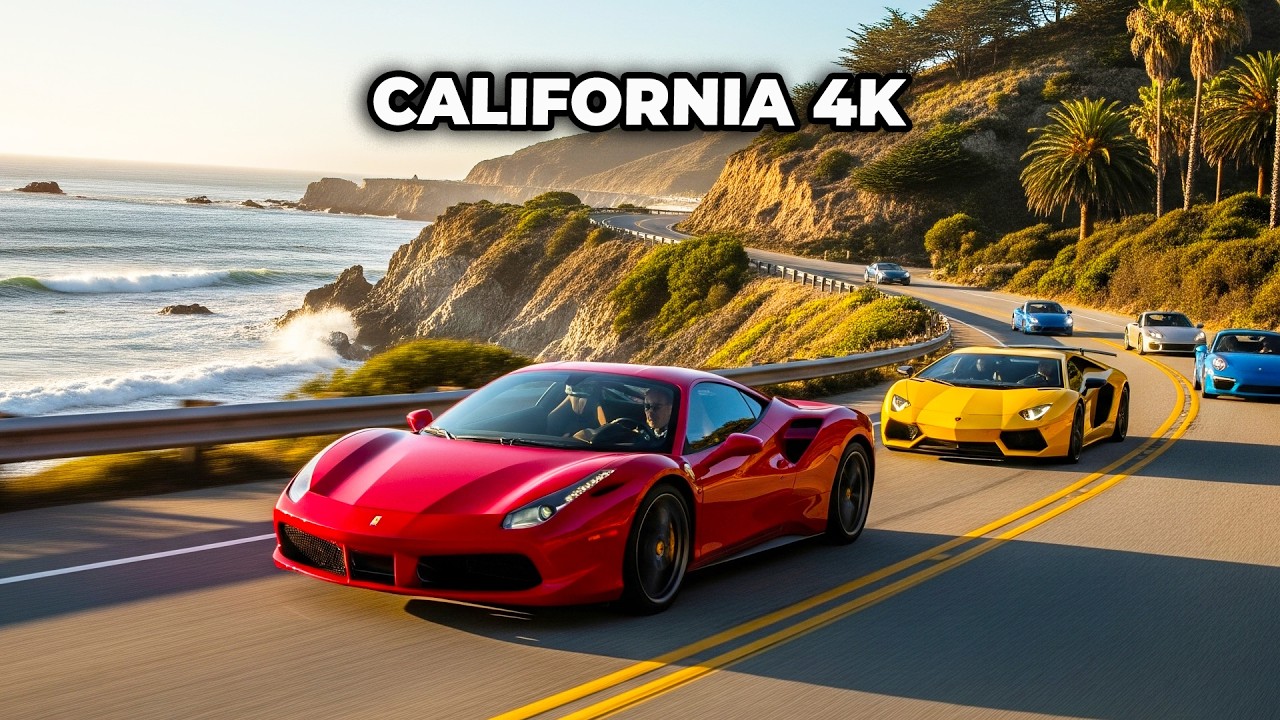 California Driving Tour 4K - Driving To Cambria Moonson Beach From LA