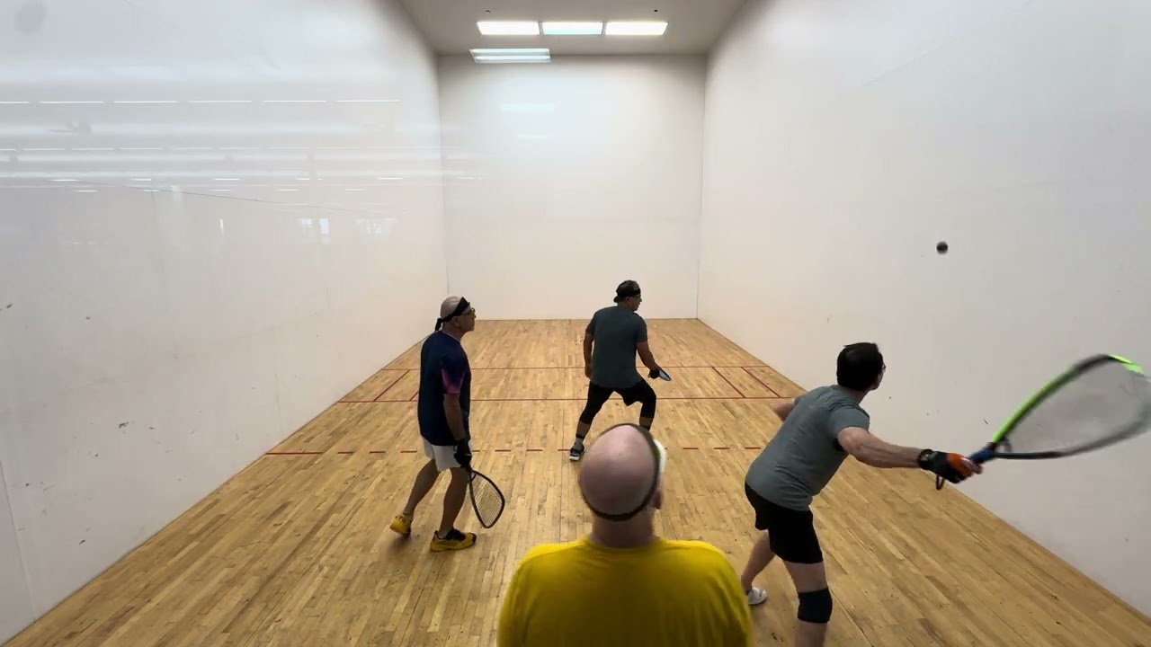 01.05.2026 1/6 Amir/Chris vs. Robert/substitute Peter doubles racquetball at LAF Austin TX. 