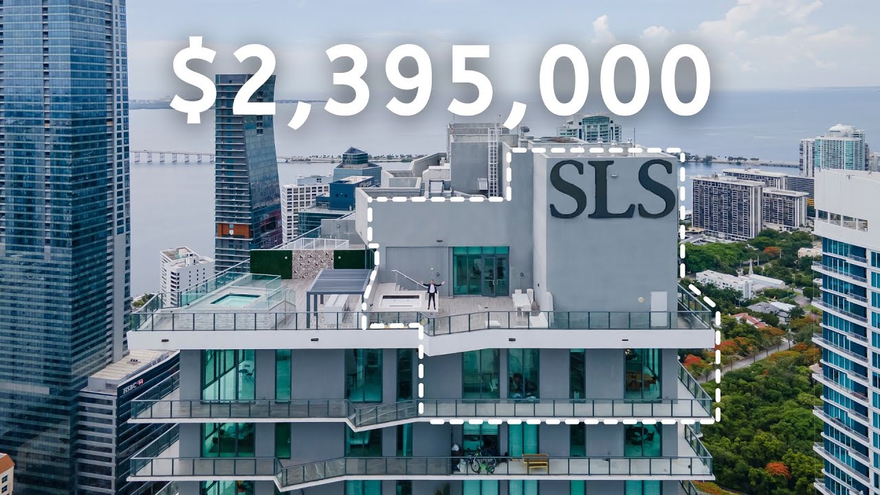 Miami Penthouse with PRIVATE ROOFTOP POOL for $2.395 Million at SLS Brickell