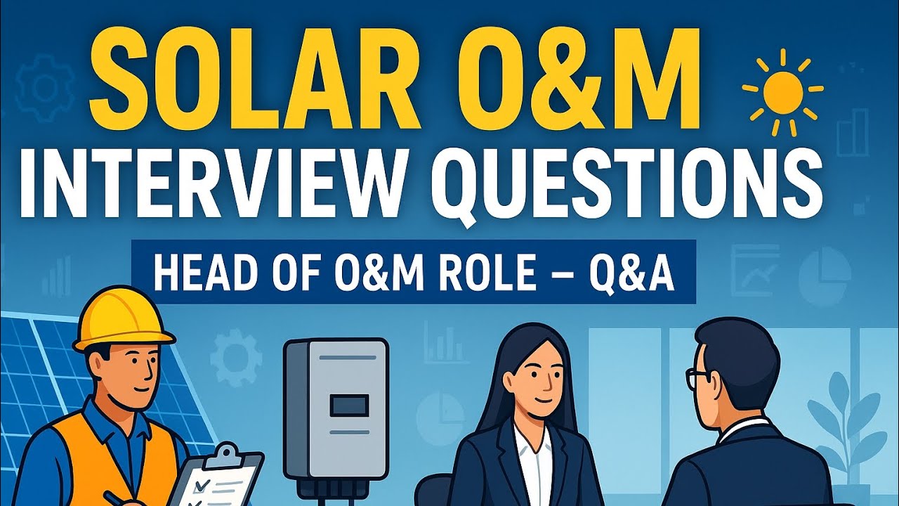 Top Solar O&M Interview Questions & Answers | Head of O&M Role Explained 🔆⚡