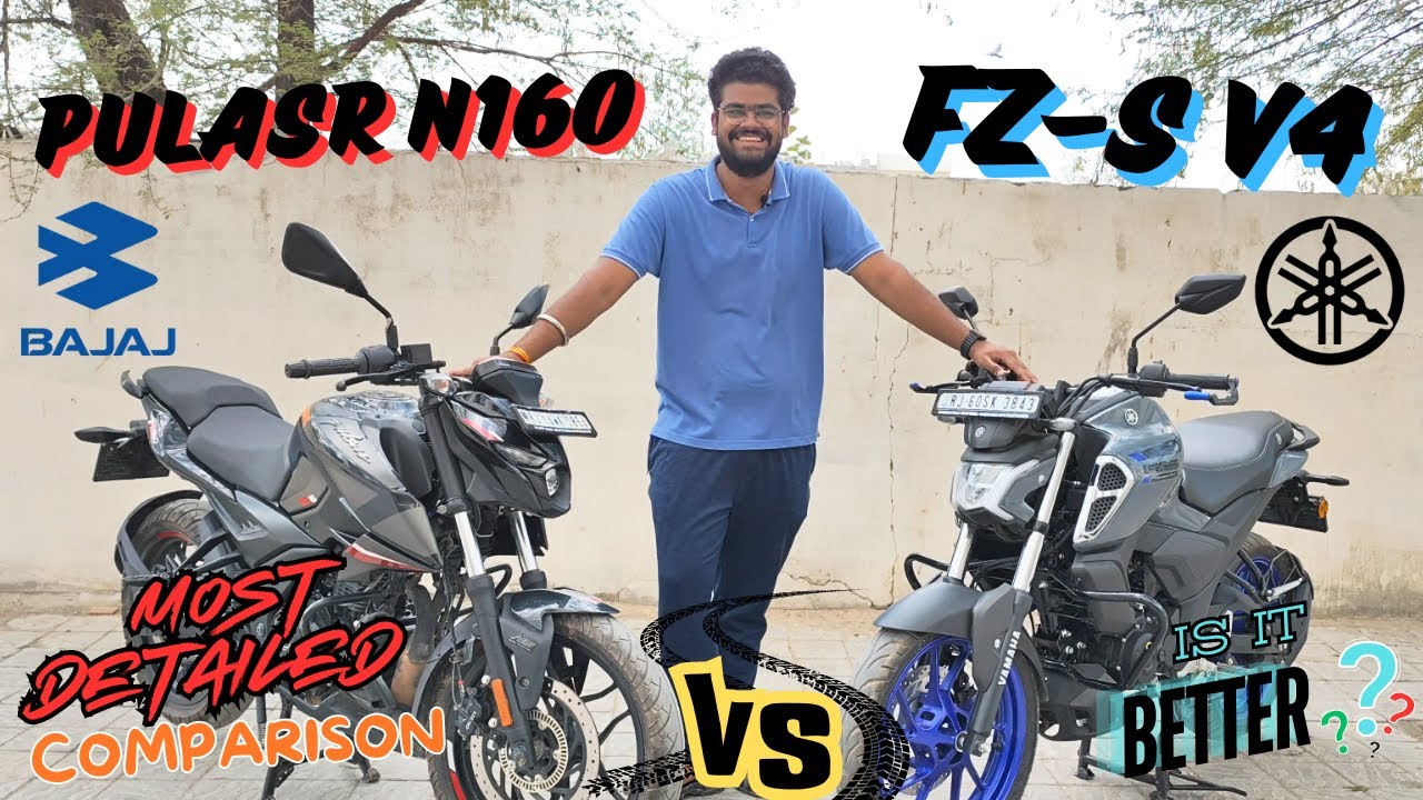 FZ S V4 VS N160 Detailed Comparison || Bajaj N160 || 2024 Yamaha FZ-S V4