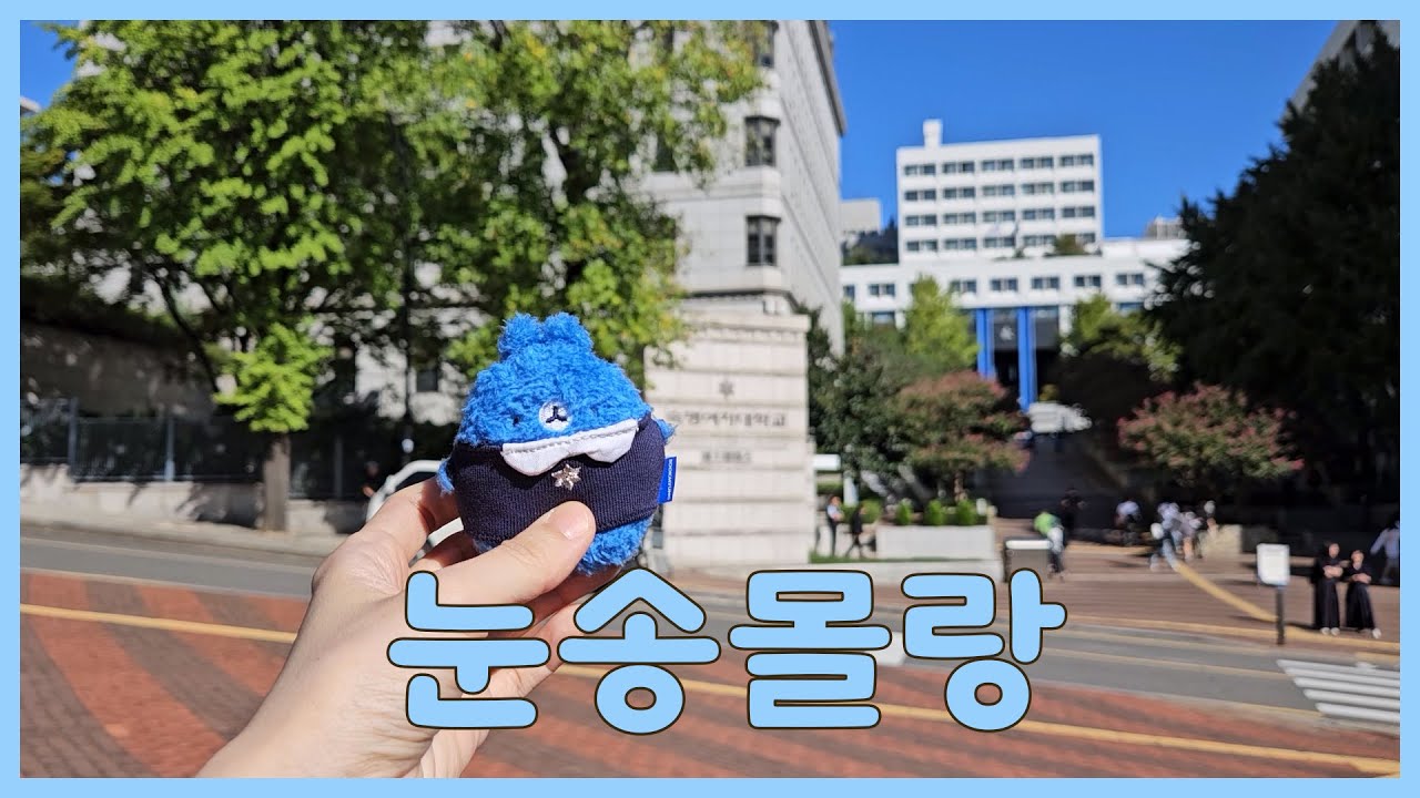 숙명여대 눈송이 x 몰랑 콜라보 인형 데리고 캠퍼스 아침산책(?) + 후일담