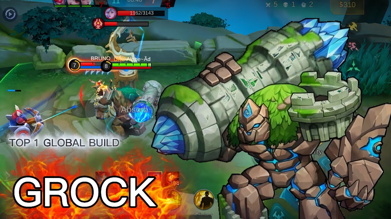 Grock Best Build 2026 🔥 Top 1 Global Tank Build | Mobile Legends Mythic Rank Gameplay
