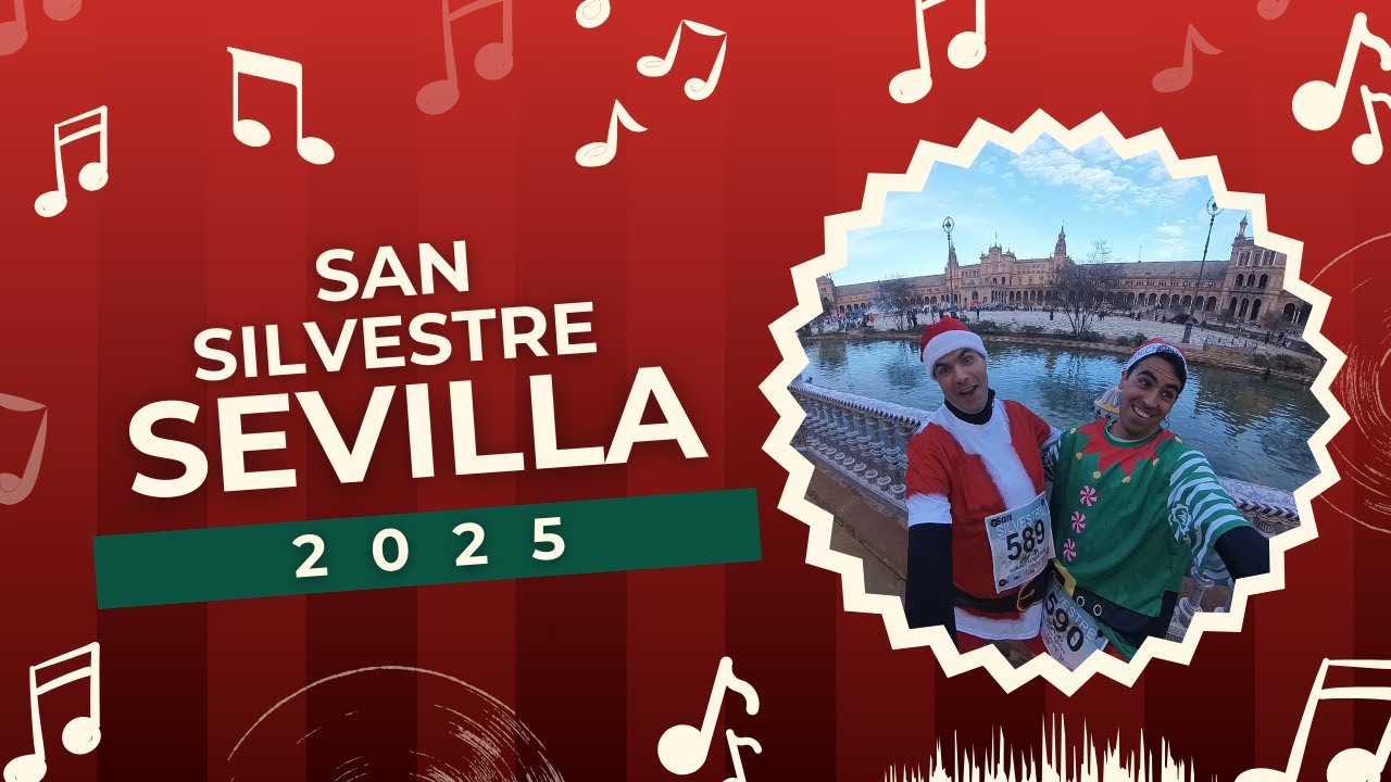 SAN SILVESTRE SEVILLA 2025 CON PAPA NOEL 🎅🏼​ Y EL ELFO 🧝🏽‍♂️​ #running #sansilvestre