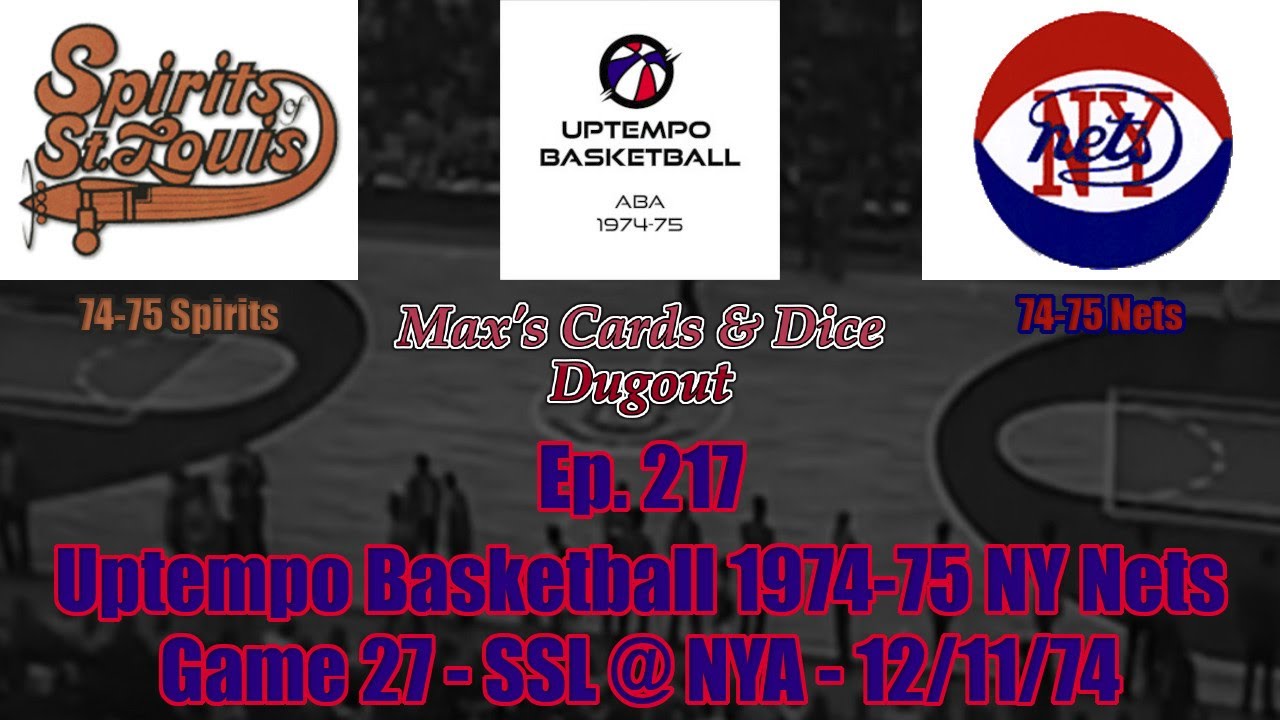 Ep. 217 - Uptempo Basketball 1974-75 NY Nets Game 27 - Spirits @ Nets - 12/17/74