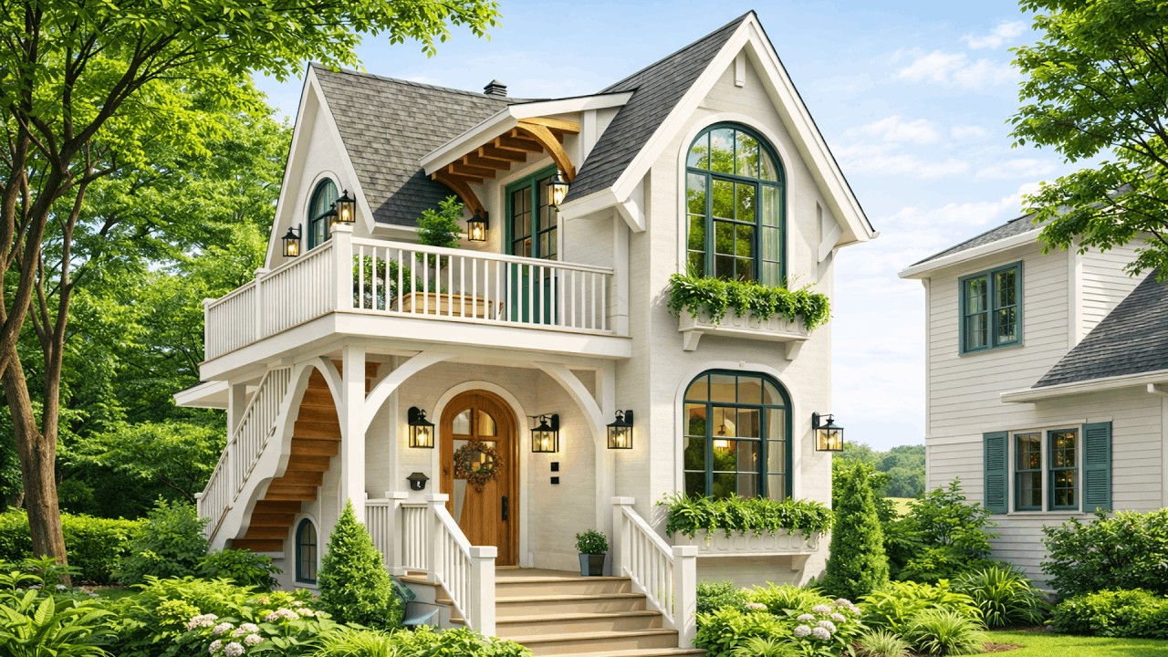 Balcony + Arched Door + Garden Vibes: A Cottage You’ll Never Forget