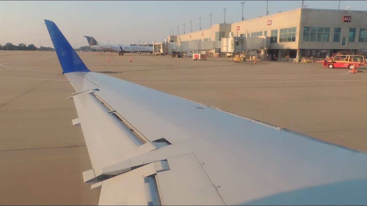 United Express (CommutAir) Embraer ERJ-145XR [N14177] pushback, start up, and takeoff from XNA