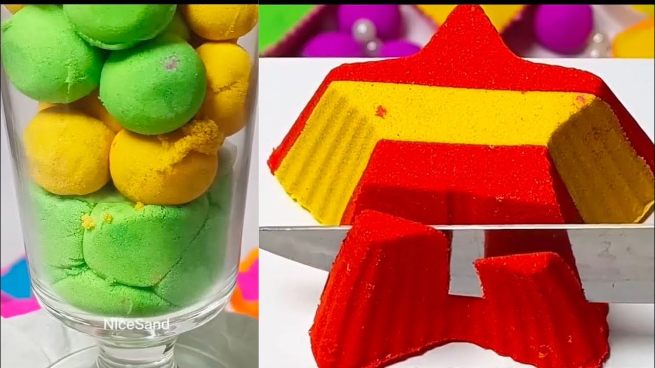 Very Satisfying and Relaxing Kinetic Sand ASMR Video 47 Colorful Stacked Layers