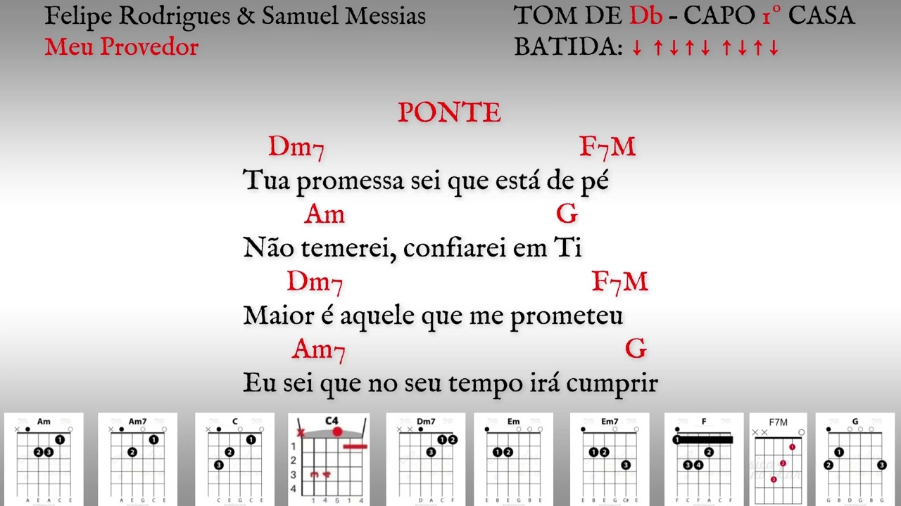CIFRA | MEU PROVEDOR - FELIPE RODRIGUES E SAMUEL MESSIAS