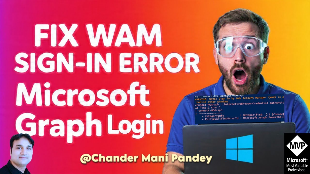 Исправление ошибки входа в WAM в Microsoft Graph | PowerShell и Intune