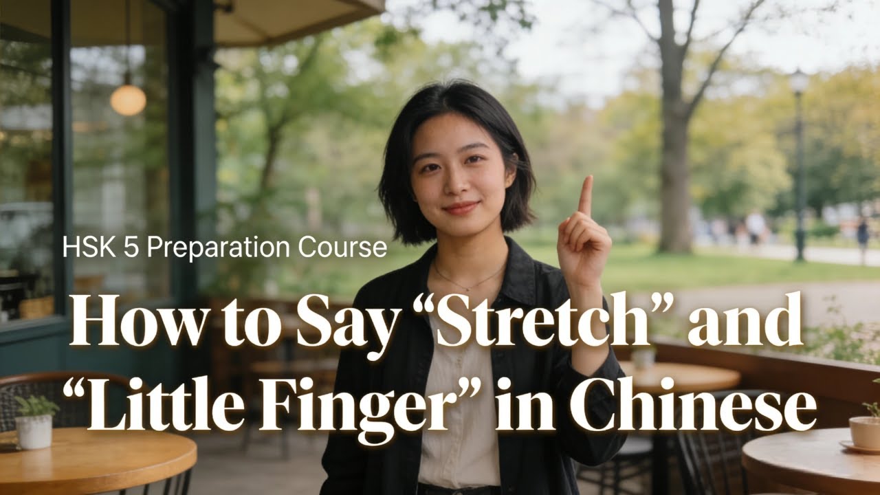 HSK 5 Preparation Course: How to Say “Stretch”&“Little Finger” in Chinese