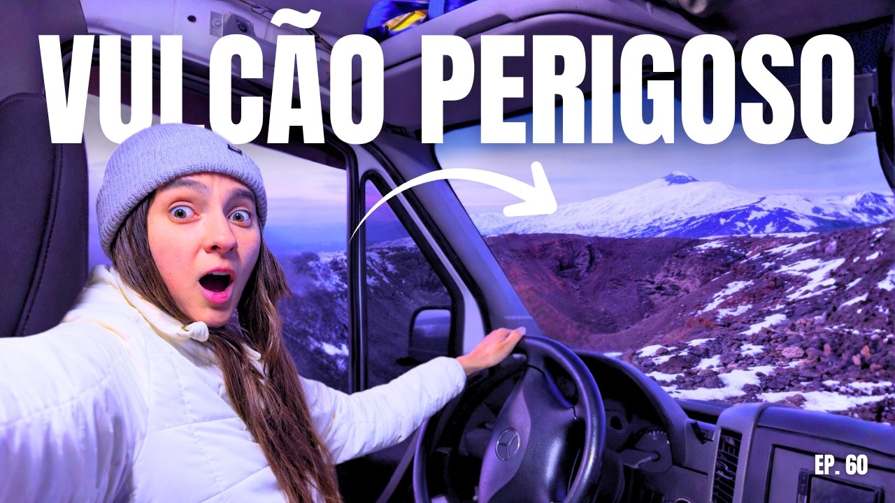 Fomos de MOTORHOME até a cratera do VULCÃO MAIS ATIVO da Europa.