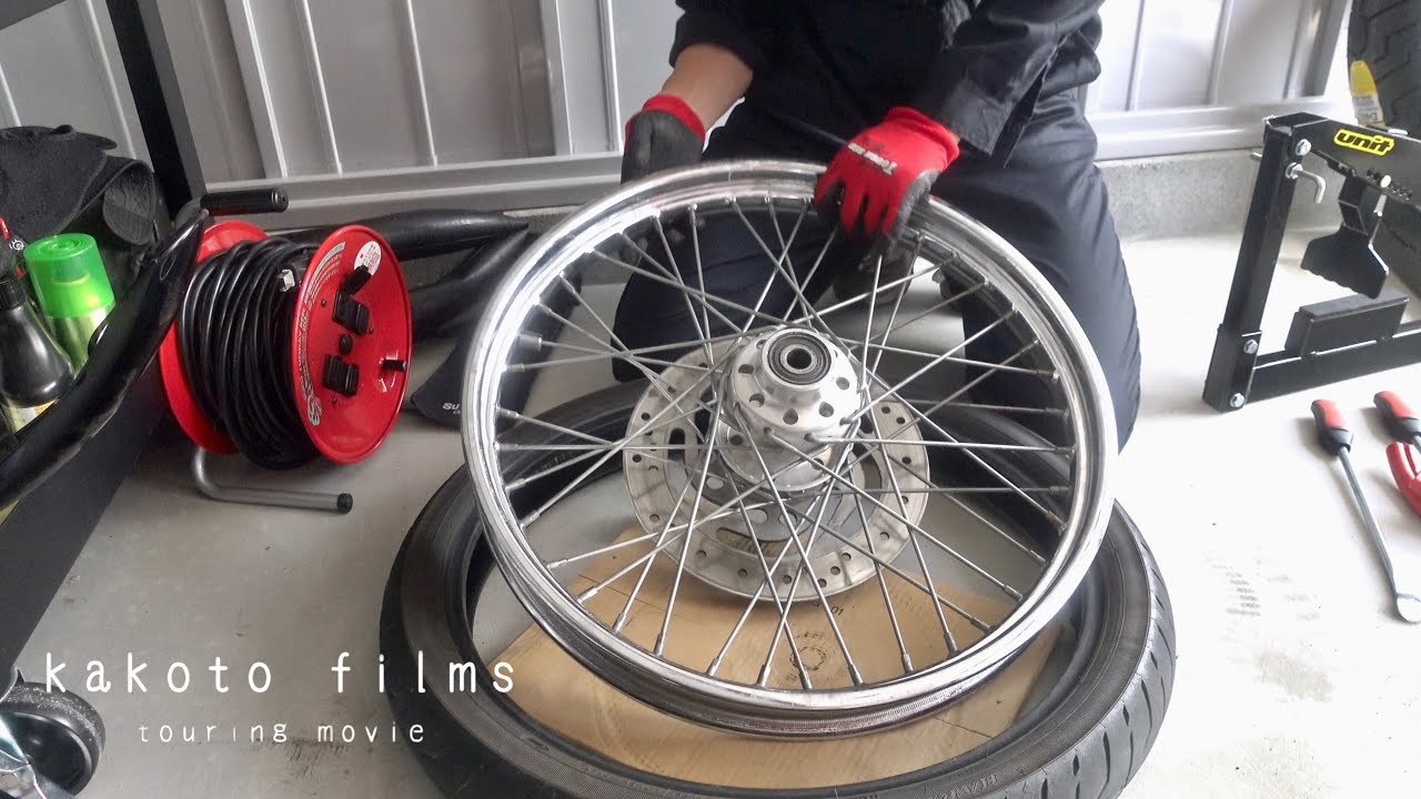 ハーレーのタイヤ交換をしてみる I tried changing the tire of the Harley Davidson.