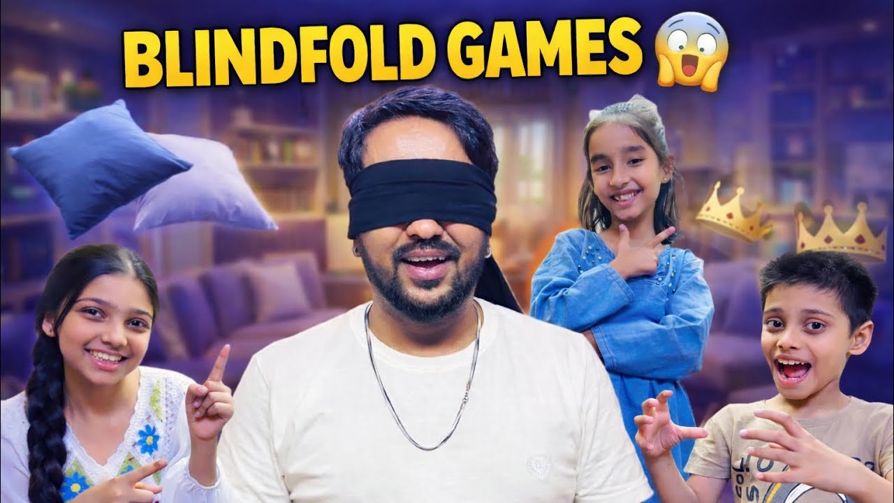 Blindfold Challenge Gone Crazy 😜 Family Fun Game