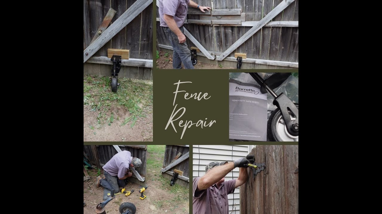 Double Gate Repair New Post New Wheels to add stability when opening. #Sikapostfix #potpourrioflife
