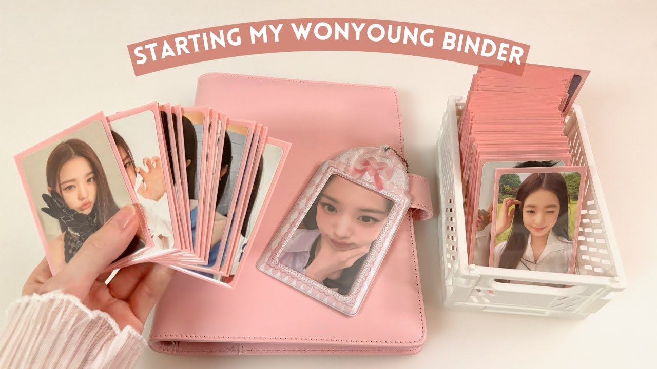【 starting my ive wonyoung collection 🎀 setting up a binder, storing photocards + flip through 】