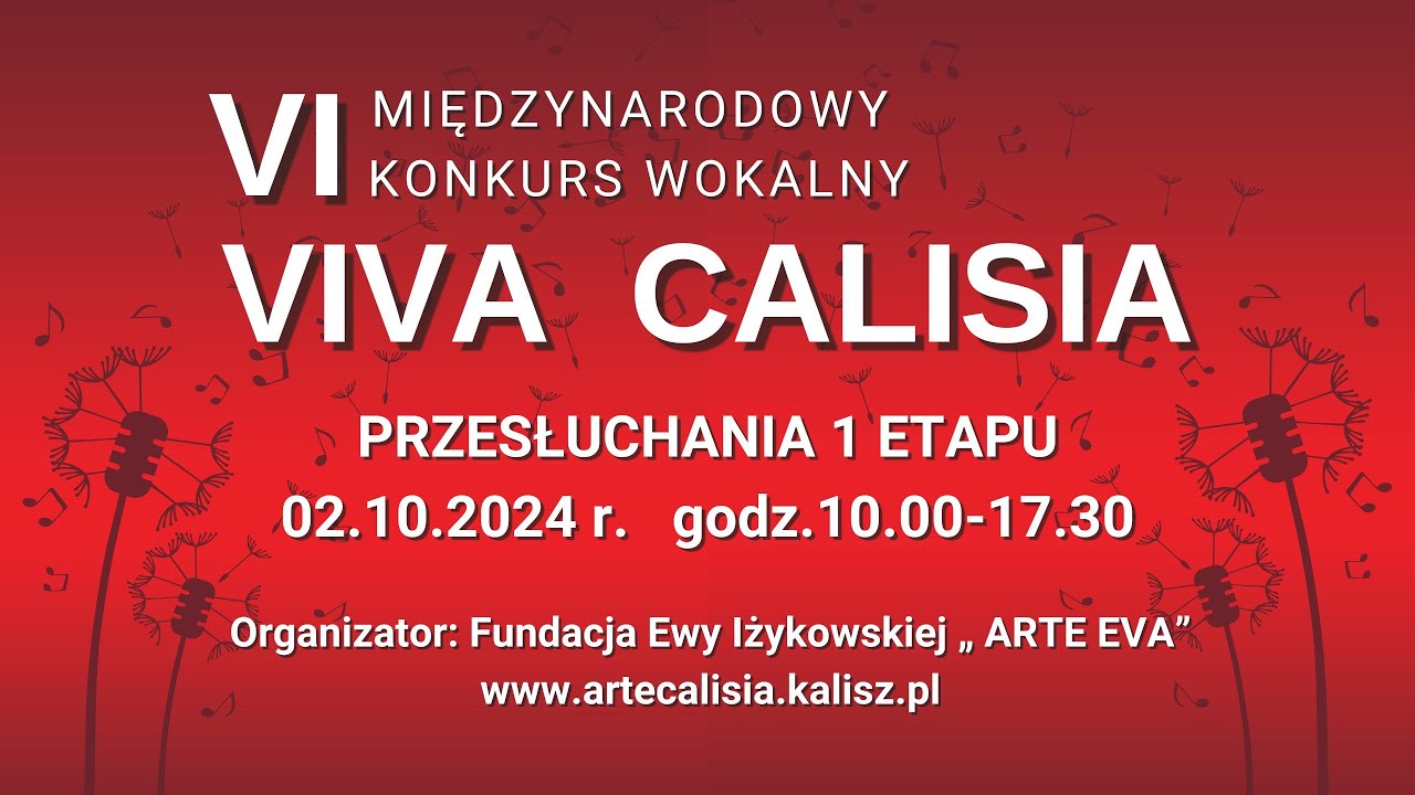 VIVA CALISIA, ETAP I , VI Międzynarodowy Konkurs Wokalny 2024