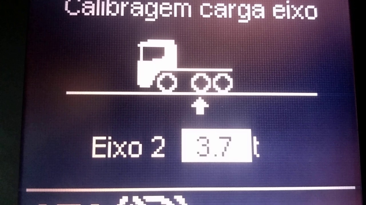 Calibrando Peso Entre os Eixos de Tração