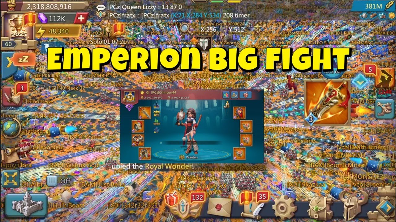 Emperor Battle Royal, Big Snipe Hits on Enemy Push Accounts - Lords Mobile