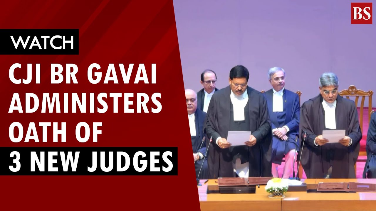 Watch: CJI BR Gavai administers oath of 3 new judges | Supreme Court judges