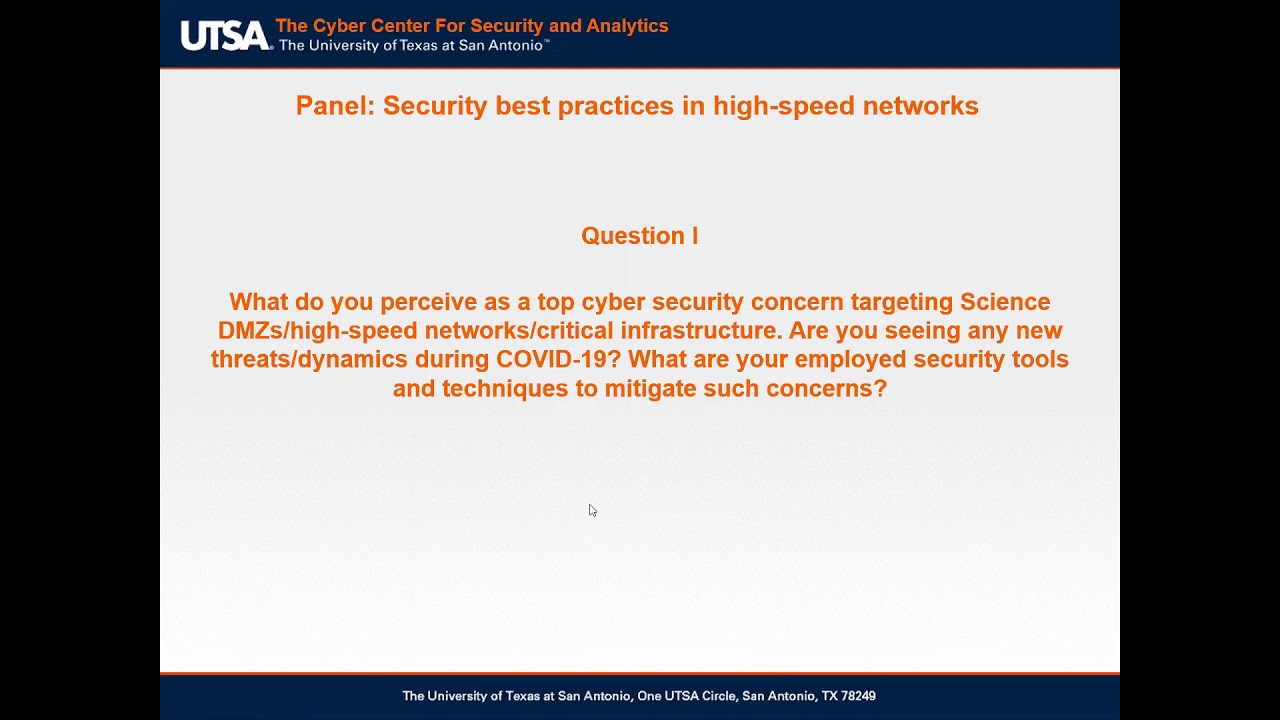 20200506 - Cyberinfra Panel - Security best practices in high-speed networks