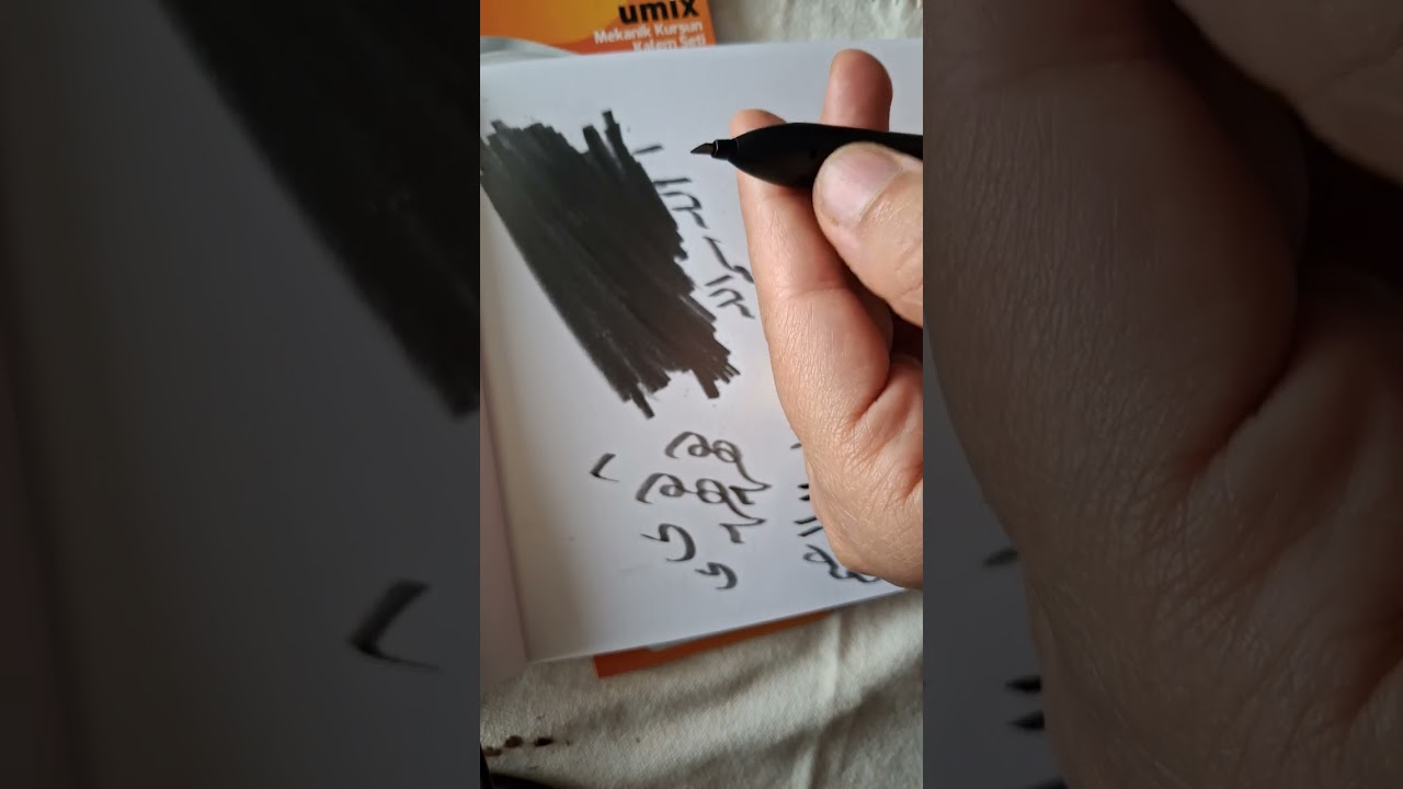 Hüsnü hat Rika yazısı ders-2 Kalem ucu nasıl ayarlanır uçlu ve sınav kalemi ile nasıl yazarız #rika 