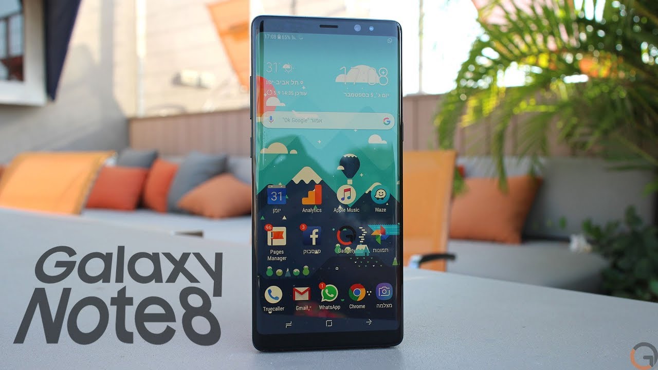 Samsung Galaxy Note 8 סקירה מלאה