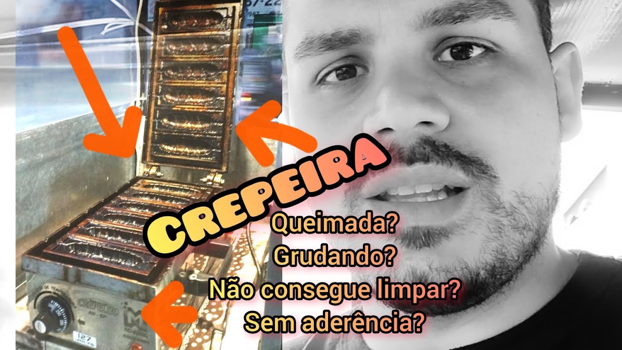 CREPEIRA (MAQUINA DE FAZER CREPES) TUTORIAL DE COMO LIMPAR, GRUDANDO, QUEIMANDO, COM CROSTA, SOCORRO