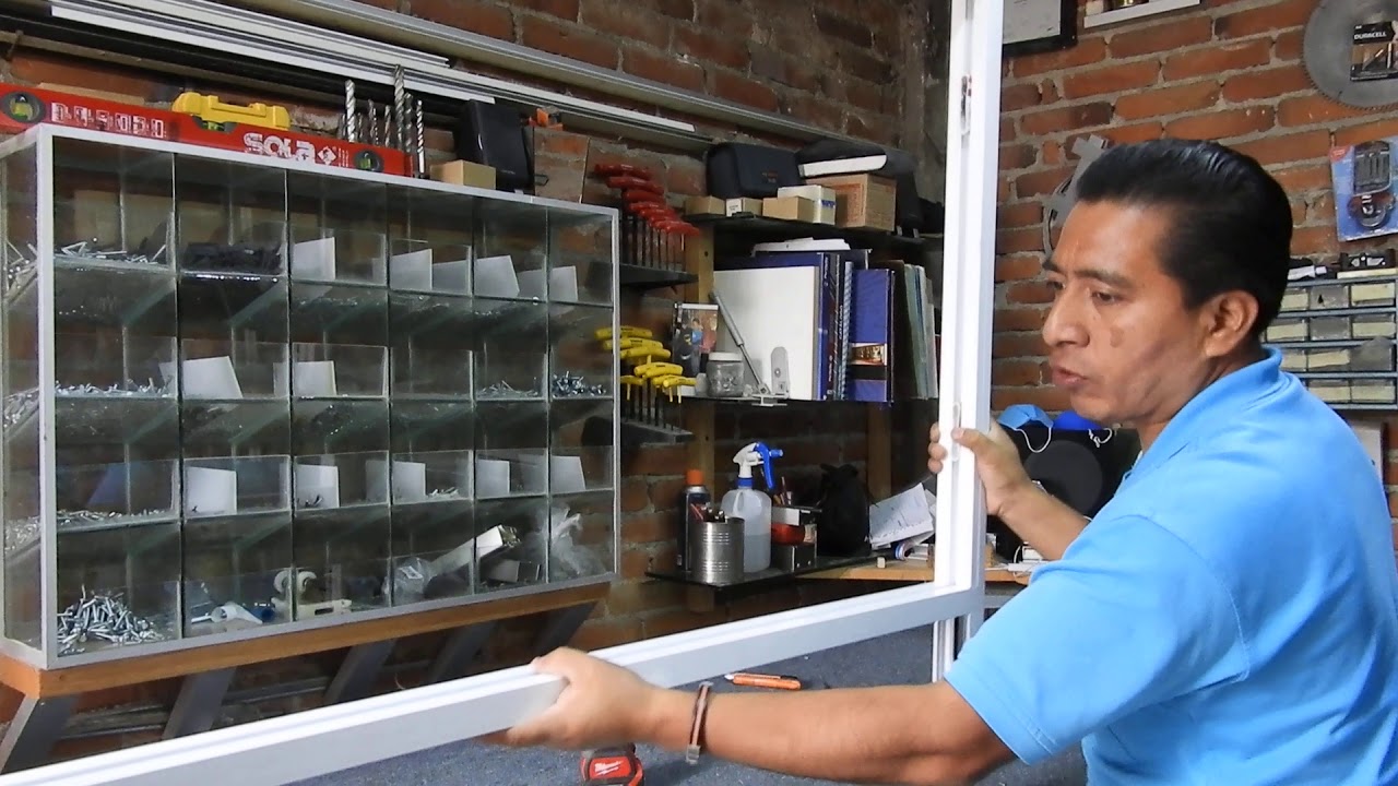 ventana con fijo y fijo y corredizo detalles
