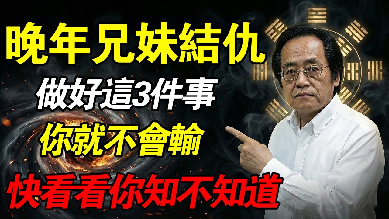倪海廈：如果晚年兄妹結仇，隻要做好這3件事就不會輸，你知道嗎？