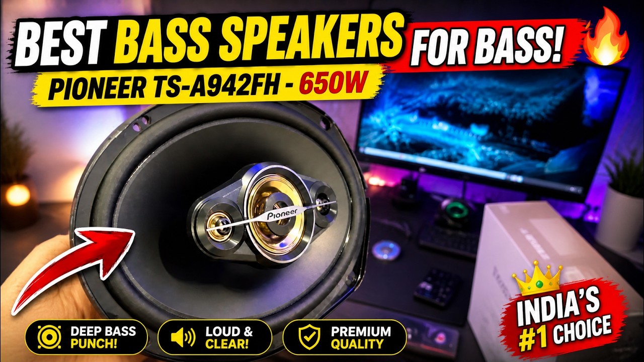Pioneer Speakers Under 5000! 🔥 Pioneer TS-A942FH 4-Way Oval Speakers | Shocking Bass 😱
