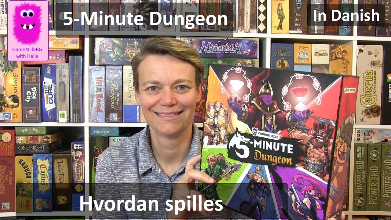 5-Minute Dungeon, hvordan spilles (In Danish, br&aelig;tspil)