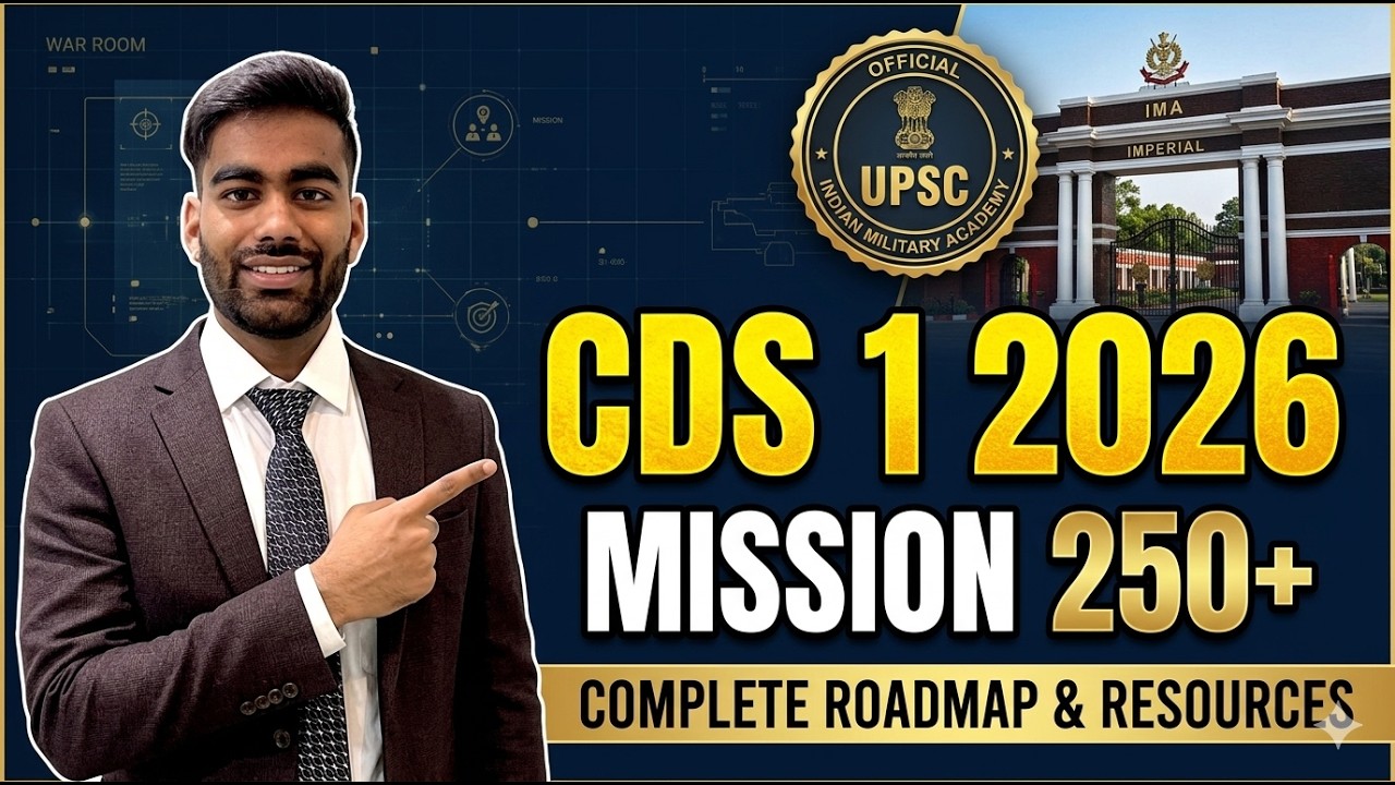 Plan & Resources for UPSC CDS I 2026 Exam, #UpscCds