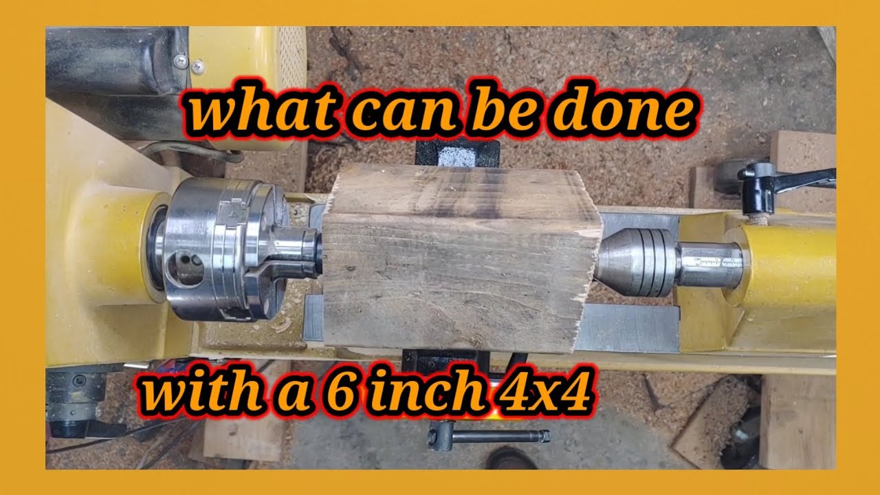 wood turning a 6 inch 4x4