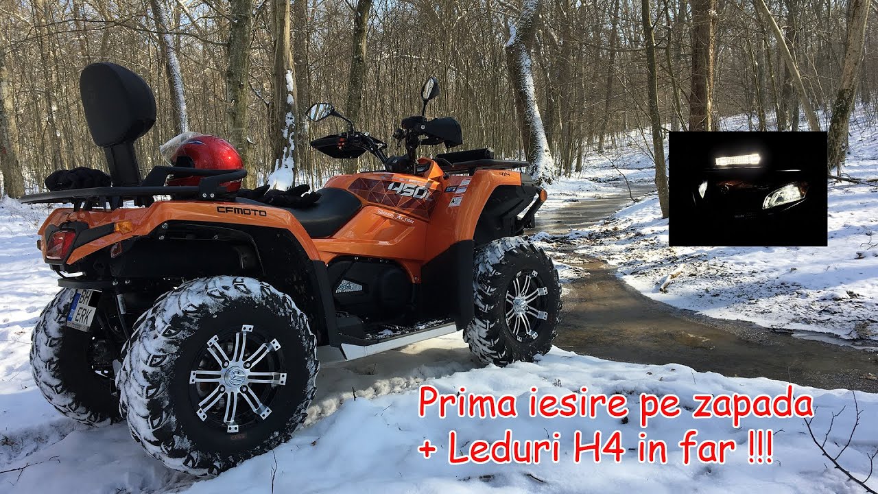 Punem LEDURI H4 pe CFmoto + Prima IESIRE PE ZAPADA !!!