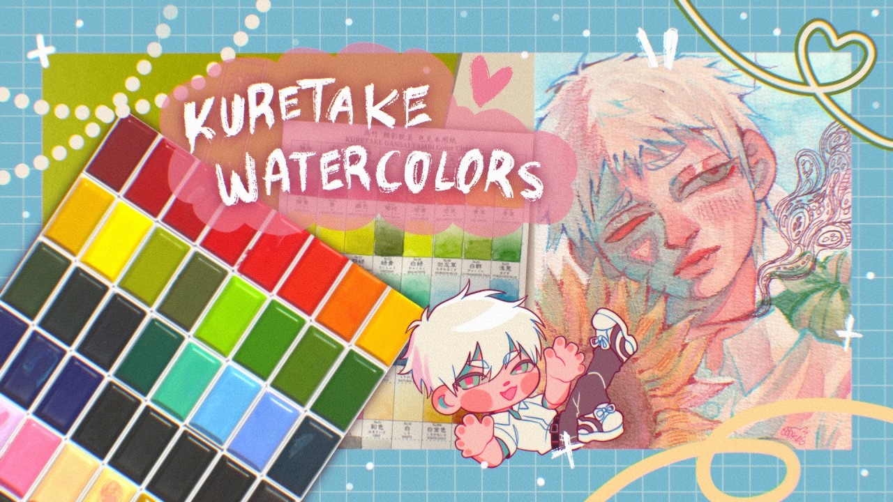 🌸Trying Kuretake Gansai Watercolors!/ Drawing Hikaru from TSHD/ Watercolor Speedpaint🍙