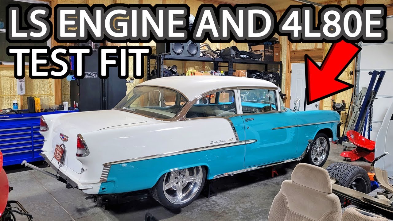 Dropping the LS Engine and 4L80e Transmission into the 55 Belair