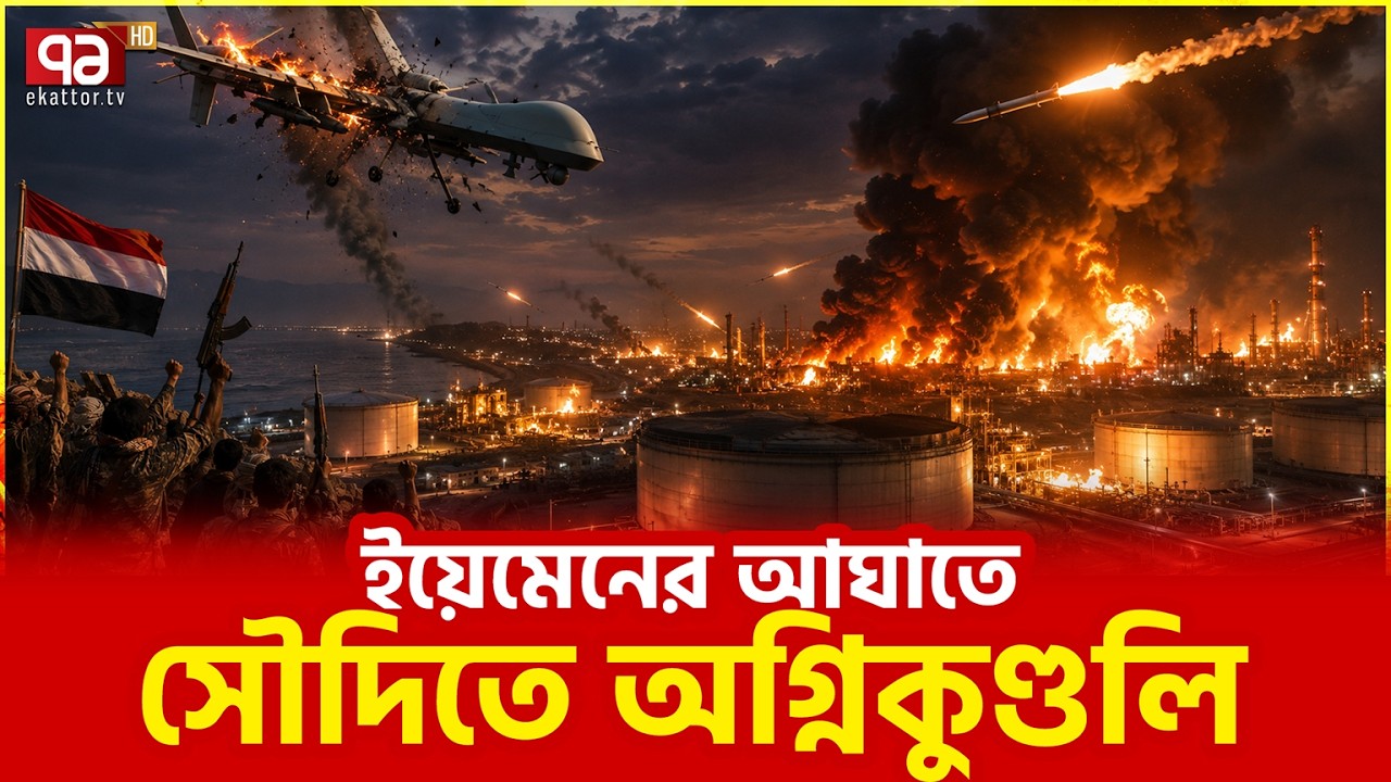 ধ্বংস হয়ে গেল সৌদির দামি ড্রোন | Yemeni Armed Forces | Saudi Arabia | Ekattor TV