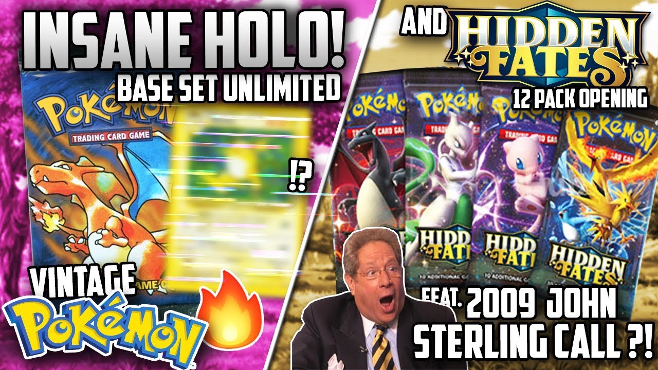 BASE SET PACK OPENING! 😲 Pokemon Base Set + Hidden Fates